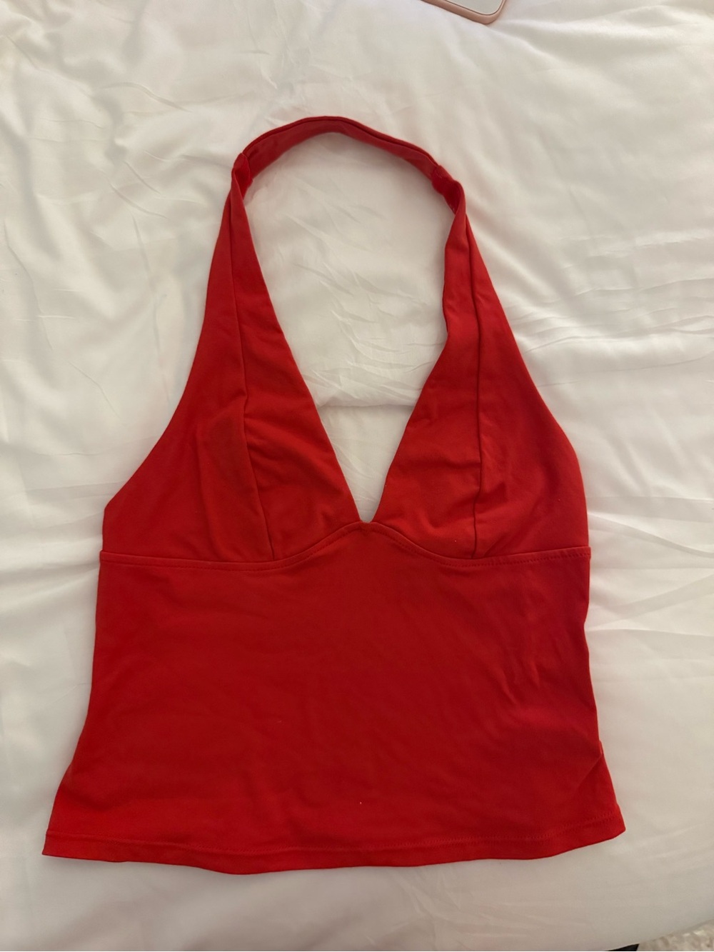 Free People Red Halter Crop Top